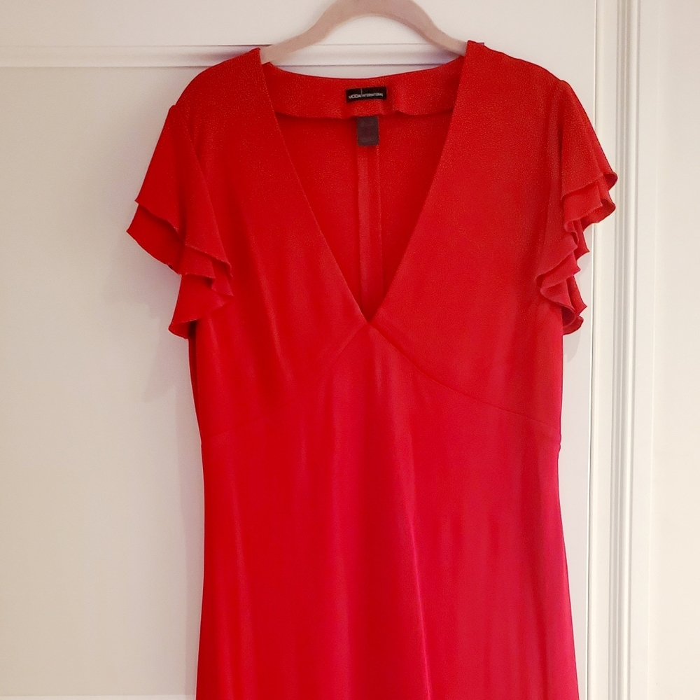 Red Seamed dress